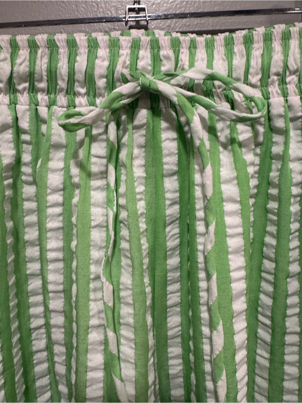 Oddi Wide Leg Green and White Wide Leg Pant Size 1x - Picture 6 of 8
